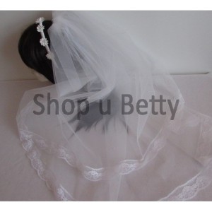 Závoj s krajkou d.77,00 cm   SV64