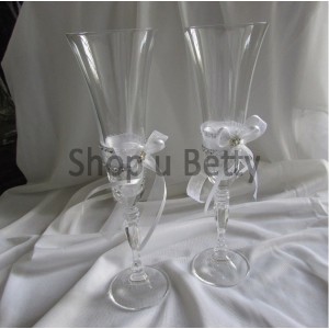 Sklenice svatební  2ks  v. 26,00 cm   SV95