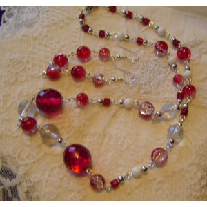 Souprava korále, naušnice  N284