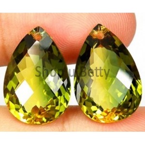  Ametrín žluto zelený 2ks     KK01