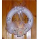 SV 32/2 Svatební věneček,v. 19 cm,bílá,růže,peří
