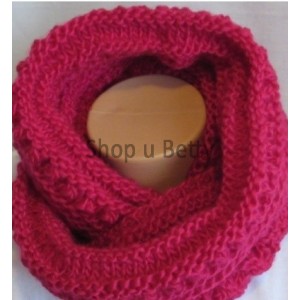 Šála ručně pletená krásná malinová   S 05