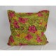 Polštářek,květy,malinová,olivová,v.45,00 x 43,00 cm BD 35